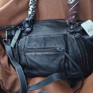 Free People Baby Emerson Black Leather Satchel